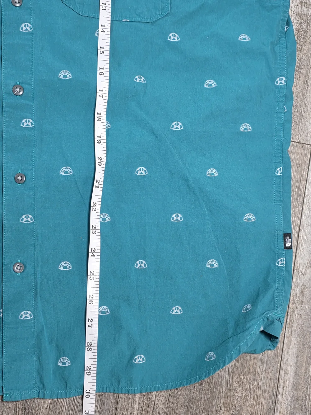The North Facr Men's Baytrail Mini Tents AOP SS Button-down Shirt Sz XL